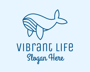 Blue Sperm Whale  logo design