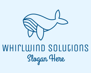 Blue Sperm Whale  logo design