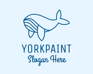 Blue Sperm Whale  logo design