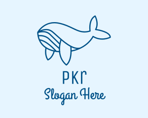 Blue Sperm Whale  logo design