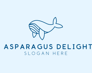 Blue Sperm Whale  logo design