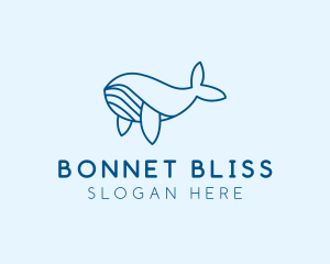 Blue Sperm Whale  logo design