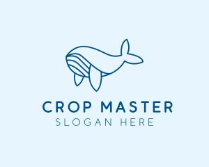 Blue Sperm Whale  logo design