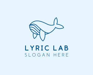 Blue Sperm Whale  logo design