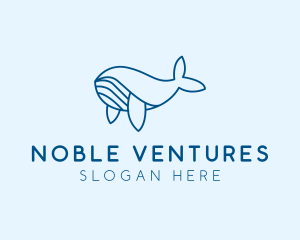 Blue Sperm Whale  logo design