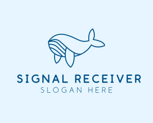 Blue Sperm Whale  logo design