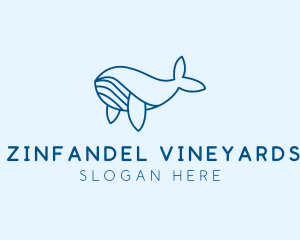 Blue Sperm Whale  logo design