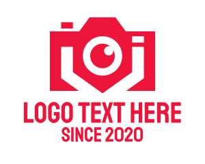 Instagram - Red Photographer Camera logo design