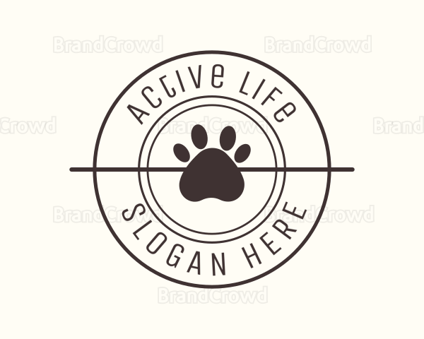 Puppy Dog Pet Paw Logo