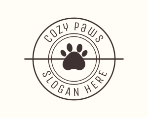  Puppy Dog Pet Paw logo design