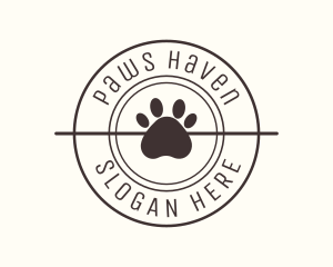  Puppy Dog Pet Paw logo design