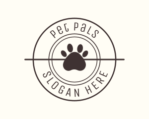  Puppy Dog Pet Paw logo design