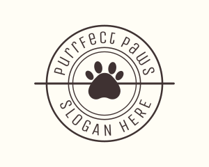 Puppy Dog Pet Paw logo design