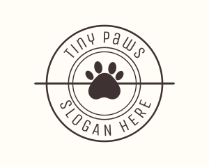  Puppy Dog Pet Paw logo design