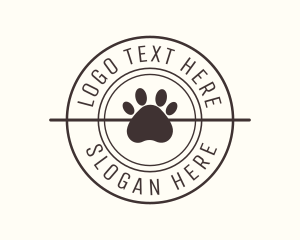 Impression - Puppy Dog Pet Paw logo design