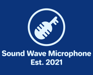 Microphone - Microphone Podcast Key logo design