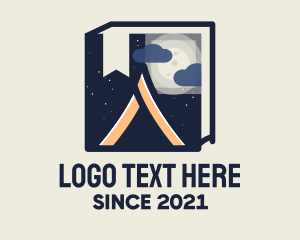 Library - Camping Guide Book logo design