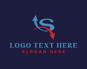 Logistics - Stock Exchange Arrows logo design