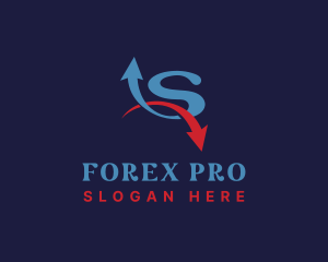 Forex - Stock Exchange Arrows logo design