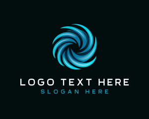 Fan - Spiral Circular Motion logo design