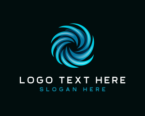 Technology - Spiral Circular Motion logo design