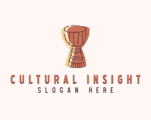 African Djembe Drum logo design