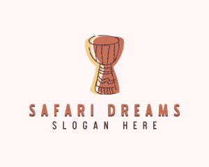 African - African Djembe Drum logo design