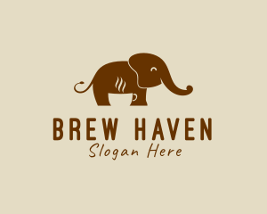 Elephant Coffee Cup logo design