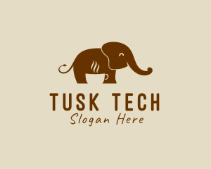 Elephant Coffee Cup logo design