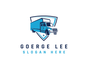 Mover - Logistics Truck Shield logo design
