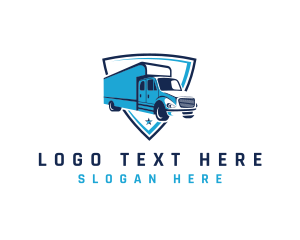 Logistics Truck Shield Logo