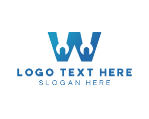 Fix - Wrench Mechanical Letter W logo design