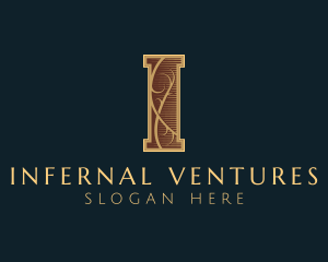 Elegant Ornate Firm Letter I logo design