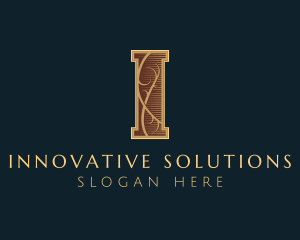 Elegant Ornate Firm Letter I logo design