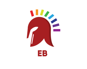 Rainbow Spartan Helmet Logo