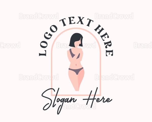 Woman Underwear Model Logo