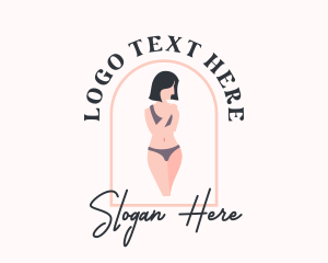 Strip Dance - Woman Underwear Model logo design