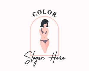 Curves - Woman Underwear Model logo design