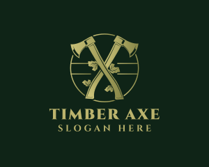 Carpenter Axe Lumberjack logo design