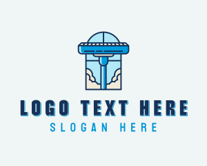 Window - Disinfection Window Cleaning logo design