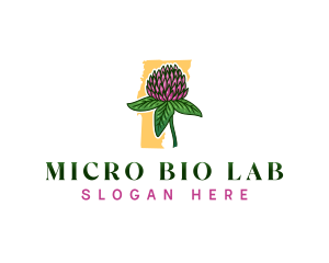 Vermont Red Clover Flower Logo