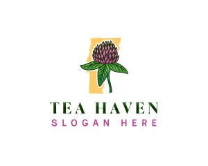 Vermont Red Clover Flower Logo