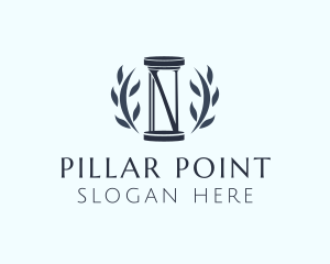 Column - Column Pillar Wreath logo design