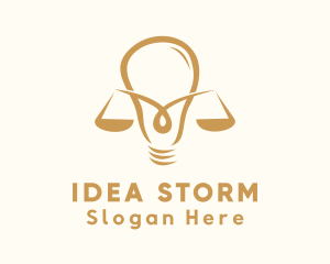 Law Scale Bulb logo design