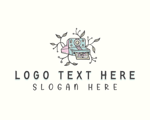 Floral - Floral Camera Photography logo design