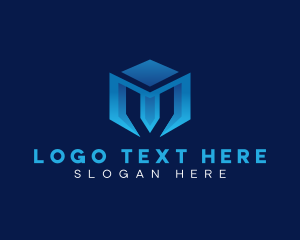 Marketing - Cube Business Letter M logo design
