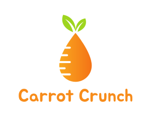 Carrot - Orange Carrot Droplet logo design