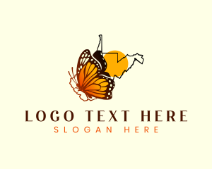 Sugar Maple - Monarch Butterfly West Virginia logo design