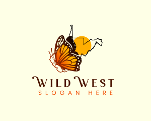 Monarch Butterfly West Virginia  logo design