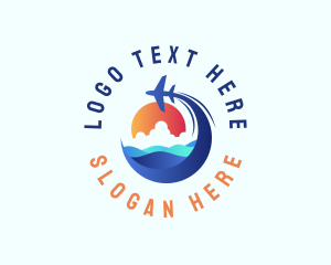 Tour Guide - Airplane Getaway Travel logo design